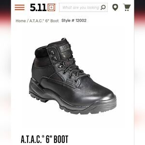 511 Tactical A.T.A.C 6 (Brand New) Black Mens 9 WIDE